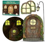 Tree Poetry Kit de Jardin féérique, Porte et fenêtres pour Arbres, décoration de souche d'arbre, kit de Maison de fées, décoration de Jardin féérique