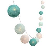 Treer Guirlande Lumineuse Boules, Boules de Noel Batterie Chaîne de Lumière LED Lumière Décoration Pour La Saint Valentin Arbre de Noël Mariage Anniversaire Fêtes (3M-20 Balle,Bleu)