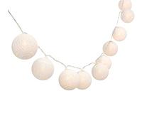 Treer Guirlande Lumineuse Boules, Boules de Noel Batterie Chaîne de Lumière LED Lumière Décoration Pour La Saint Valentin Arbre de Noël Mariage Anniversaire Fêtes (4.5M-30 Balle,blanc)