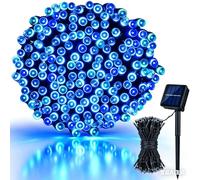 Treer Guirlande Lumineuse Exterieur Solaire Étanche IP66 Guirlande Guinguette Extérieur Solaire 8 Modes d’éclairage Décoration pour Jardin Mariage Fête Noël Terrasse (Bleu,5 m, 20 LED)