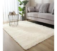 Treer Tapis Salon Tapis Grande Taille Chambre Modernes, Soft Tapis de Salon Tapis à Poils Longs Grand Tapis pour Fenêtre en Saillie, Enfant Chambre, Chambre à Coucher (50x160cm,Couleur crème)
