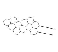 Treillis à Plantes en Nid d'abeille, Support Noir en Fer | Format Compact pour Petits Pots, Insertion Directe le Terreau, Guide la Croissance Verticale
