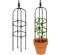 Treillis de Jardin obélisque, Aide à l'escalade, Treillis 60 cm 180 Haut, Tour Rosace en métal for l'intérieur
