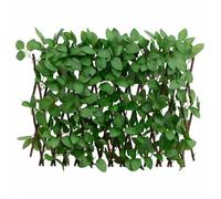Treillis de lierre artificiel extensible - GKO - 180x30 cm - Vert - 492 feuilles - PVC et bois - Extensible
