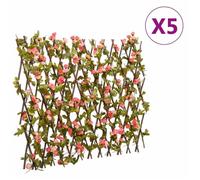 vidaXL Treillis de lierre artificiel extensible 5 pcs 180x60 cm