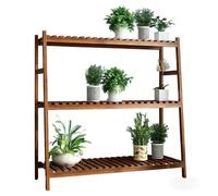 Treillis d'extérieur en bois massif pour balcon, cadre de plante grimpante au sol pour intérieur, salon, jardin et chambre à coucher, support de plante large espacement (marron-A, 100 x 35 x 105 cm)