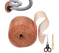 Treillis en fil de cuivre, treillis de cuivre pour limaces, filet de protection anti-souris en cuivre inoxydable avec double couche, bloque-escargots multifonctionnel flexible avec ciseaux