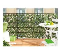 Treillis en Osier avec Feuillage Synthétique - NORTENE - 1 x 2 m - Vert - Rectangulaire