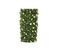 Treillis extensible en osier avec feuillage - jasmin - 100 x 200 cm - nature