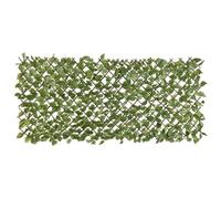 Treillis extensible en osier avec feuillage PE Laurier palme 180 x 90 cm - Nature