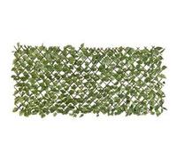 Treillis extensible en osier avec feuillage PE Laurier palme 180 x 90 cm - Nature