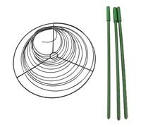 Treillis Grimpant Spirale en Fer et Plastique Vert pour Pots | Support Décoratif Simple, Surface Lisse Polie, pour Rosiers Grimpants et Plantes Grimpantes au Jardin