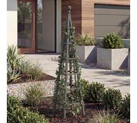 Treillis HWC-Q19, treillis pour plantes, support pour plantes grimpantes, treillis en bois ® 148 x 33 x 33 cm ~ gris anthracite