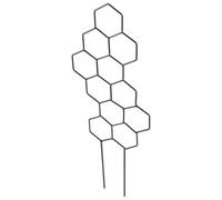 Treillis Métallique en Nid D’Abeille pour Plantes, Support Noir | Forme Géométrique, Insertion Directe Terreau, Guide les Tiges Verticalement, pour Tomates et Plantes Retombantes