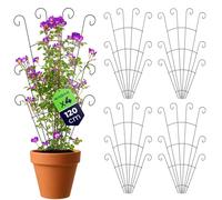 Treillis métallique KADAX 62 x 120 cm, lot de 4, support pour plantes grimpantes telles que les roses et les clématites, treillis pour jardin, balcon et terrasse, treillis en acier