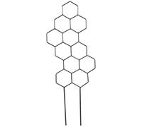 Treillis Métallique Nid d'abeille pour Plantes Grimpantes | Structure Géométrique Noire, Insertion Directe Terreau, Guide les Tiges Haut pour Pots et Jardins