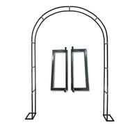 Treillis Métallique pour Tonnelle Arche De Jardin avec Base Arches De Mariage, Support De Pergola pour Pelouse, Décoration De Patio Extérieur(Noir,2.30x2.20m/7.5x7.2ft)