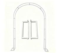 Treillis Métallique pour Tonnelle Arche De Jardin avec Base Arches De Mariage, Support De Pergola pour Pelouse, Décoration De Patio Extérieur(Blanc,3.30x2.20m/10.8x7.2ft)