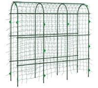 Treillis Zimilo avec filet, support réglable en acier, treillis pour plantes grimpantes, treillis de jardin pour légumes, balcon ou jardin, 43 x 182 x 183 cm