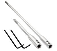 Treki 2pcs Rallonge de Foret 150mm/300mm Extension de Foret en Acier à Haute Teneur en Carbone Rallonge de Perceuse 1/4" Rallonge de Mèche en Bois 6.35mm Rallonge de Tige avec 2 Clés Hex