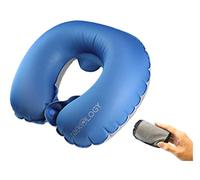 TREKOLOGY Oreiller Gonflable de Voyage en Avion pour Dormir, Oreiller de Soutien Compact et Portable de la tête et du Cou en vol, Petit Coussin d'appui-tête en Forme de U