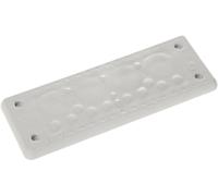 Trelleborg MH-24 F 19-1 LIGHT GREY UL94 V-0 IP65 TPE Screw Plaque traversante avec traverse Ø max. des bornes 22 mm TPE gris 1 pc(s)