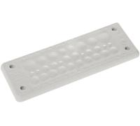 Trelleborg MH-24 F 30-3 LIGHT GREY UL94 V-0 IP65 TPE Screw Plaque traversante résiste aux températures extrêmes, résistant au froid Ø max. des bornes 12.5