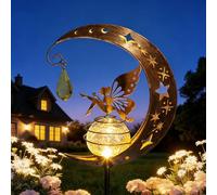 Tremdwoto Lampes Solaires de exterieurJardin, Fée Decoration Jardin Exterieur Solaire Lune, Solaire Exterieur Jardin, Lampe Solaire LED pour Chemin de Pelouse, Patio, Balcon, Cour, Décoration