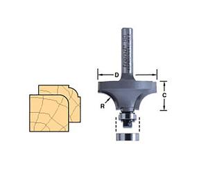 Trend 46/12 X 1/4 TCT Guidé Ovolo Et Arrondi Sur 4.8Mm Rayon TRE461214T