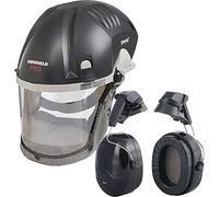 Trend Airshield Pro Casque de Protection Complet avec écran Facial à Circulation d'air et protecteurs d'oreilles - Ensemble Complet de Protection faciale et auditive, AIR/PRO/D2/E