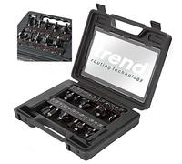 Trend coffret de 12 fraises de défonceuse, queue 8 mm, carbure | Inclut 12 fraises carbure pour fraisage, profilage et arasage du bois, dans un coffret de rangement, SET/SS8X8MMTC