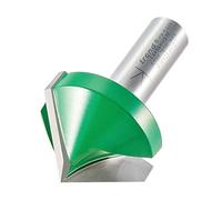 Trend CraftPro Fraise à chanfreiner, queue 1/2 pouce, 38 mm, V 45° | Créez des chanfreins décoratifs et des rainures en V 45°, avec queue 1/2 pouce et coupe 38 mm C045BX1/2TC