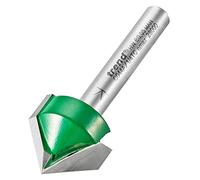 Trend CraftPro Fraise à chanfreiner, Queue de 1/4 pouce, Diamètre de coupe 19,1 mm & Rainure en V à 45 degrés, Plaquettes en carbure de tungstène, C044AX1/4TC