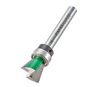 Trend CraftPro Fraise à queue d'aronde, queue de 1/4 pouce, diamètre de coupe 15 mm & angle de 104 degrés, embout en carbure de tungstène, CC162AX1/4TC
