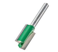 Trend CraftPro Straight Two Flute Router Cutter Bit, 1/4 Inch Shank, 15mm Cut Diameter & 25mm Cut Length, Tungsten Carbide Tipped, C024AX1/4TC