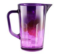 TREND FOR HOME Carafe Eau 1l Pichet en Verre à Jus avec Anse Cruche en Verre pour Boissons 1 Litre Carafe Verre Carafe d'Eau Pichet Lait Vase à Fleurs 19 cm Verre Coloré | Gigi Mysterious Twilight