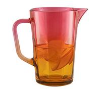 TREND FOR HOME Carafe Eau 1l Pichet en Verre à Jus avec Anse Cruche en Verre pour Boissons 1 Litre Carafe Verre Carafe d'Eau Pichet Lait Vase à Fleurs 19 cm Verre Coloré | Gigi Magical Sunrise