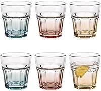 TREND FOR HOME Lot de 6 grands verres à cocktail Cuba Libre - 280 ml - Lot de 6 verres à cocktail - Design rétro XXL - Collection GIGI - Watercolor Ombre - Lavage à la main