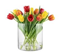 TREND FOR HOME Vase Decoratif 19 cm Porte Bougie Grand Conteneur de Verre Décoration Mariage Bougeoir Verre Récipient Haut pour Bougies Flottantes Pilier Votif Transparent, Ø 19 cm, 4848 ML, Naida