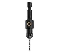 Trend Fraise à chanfreiner TCT 9,5 mm + foret HSS 2,5 mm n°6 | Fraise et perce pour un bon positionnement des vis dans le bois, avec chanfrein TCT carbure et foret HSS SNAP/CS/6TC