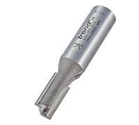Trend Fraise droite 2 flûtes, queue 1/2, coupe 10 mm, longueur 19 mm | Fraise pour rainures droites nettes dans le bois, plaquettes carbure TCT, longueur de coupe 19 mm 3/6X1/2TC