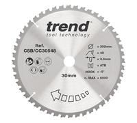 Trend Lame de scie à onglet 305 mm, 48 dents TCT, alésage 30 mm