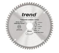 Trend Lame de Scie Circulaire pour Aluminium et Plastique, Diamètre 216 mm, Alésage 30 mm, 64 Dents, Trait de Coupe 2,3 mm, Angle d'Attaque 0°, TCT, Finition Extra-Fine, CSB/AP21664A