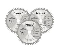 Trend lames de scie circulaire bois, 165 mm, 20 mm, 48 dents, x3 | Inclut 3 lames TCT pour coupes nettes du bois, 48 dents, trait de scie 2,2 mm, CSB/165/3PK/A