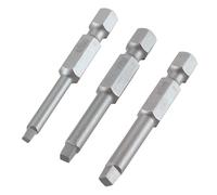 Trend Lot de 3 embouts vissage carré Robertson 50 mm, mandrin rapide n°1-3
