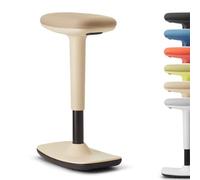 TREND OFFICE to-Swift Siège debout ergonomique et réglable en hauteur - Tabouret de bureau avec fonction bascule - Assise dynamique et saine - Par Dauphin (sable)