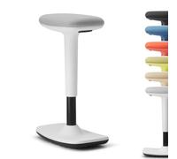 TREND OFFICE to-Swift - Tabouret de bureau - Assise debout - Avec fonction bascule - Antidérapant, ergonomique et réglable en hauteur (50-75 cm) - Pour une assise saine et active - Par Dauphin (blanc)