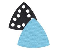 Trend patins abrasifs delta 93 mm pour coins et bords, 7 pièces 80/120/180 | Inclut 7 patins delta pour ponçage des coins et bords, grains 80/120/180, avec protège-patin AB/OSC/M7/P