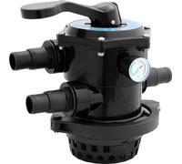 Trend Pool 6 Wege Top Mount Ventil | schwarz | Set komplett