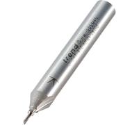 Trend Professionnel Fraise à une dent, Queue de 1/4 pouce, Diamètre de coupe 1mm & Longueur de coupe 3mm, Pointe en carbure de tungstène, 2/0X1/4TC